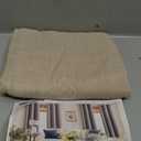 BGment Burlap Linen Semi Sheer Curtains 36 Inch Length for Kitchen Cafe Window - Half Window Drapes Light Filtering with Rod Pocket for Bathroom Bedroom Lightweight, 2 Panels Set, 30 X 36 Inch (Natural)