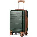 Carry On Luggage Airline Approved, 20 Inch Expandable PC Hardside Lightweight Suitcases with Spinner Wheels and TSA Lock (Dark Green, 20 Inch)