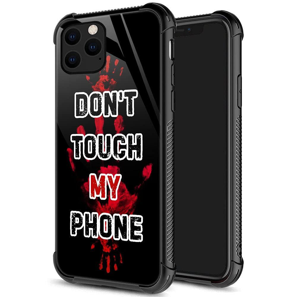 DJSOK Case for iPhone 13 Pro Max,Luxury Pattern Design Shockproof Rugged Cover,Cases for Man Woman-Dont Touch My iPhone Cool Creative Design