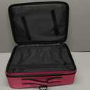 gzcz Large Capacity 16.5 inches Professional Travel Makeup Train Case Portable Artist Cosmetic Brush Organizer Storage Bag With Adjustable Dividers And Shoulder Strap for Toiletry Jewelry Rose Red