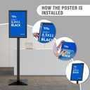 YIYO Sign Stand Poster Stand，adjustable heavy duty pedestal Sign Holder Floor Stand，aluminium frame floor standing for display 8.5*11 inch，Black (8.5*11 Black)