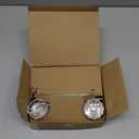 Mortise Lock Set with Crystal Glass Knob, Antique Door Knobs with Lock and Skeleton Key, Fit Interior Door, Brushed Nickel Finish