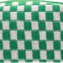 PAZIMIIK Checkered Makeup Bag for Purse Portable Zipper Make Up Pouch Small Cosmetic Case for Travel Accessories (Green)