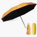 YumSur Mini Travel Sun & Rain Umbrella, Small UV Compact Folding Umbrella with Case 8 Ribs Anti-UV Lightweight Umbrella