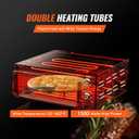 VEVOR Electric Pizza Oven for Countertops, 12-inch, 1500W, with Temp Control & 0-60 Min Timer, Even Baking Technology & Easy Clean Crumb Tray, Ideal for Both Commercial & Home Kitchens