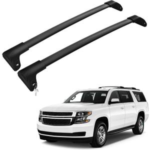 330Lbs Lockable Roof Rack Crossbars for 2015-2020 Chevy Tahoe Suburban Yukon Escalade, Heavy Duty Aluminum Anti-Corrosion Cross Bar Fit Luggage Luggage Kayaks Bicycles Snowboard