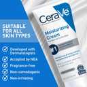 CeraVe Moisturizing Cream, Body and Face Moisturizer for Dry Skin, Body Cream with Hyaluronic Acid and Ceramides, Daily Moisturizer, Oil-Free, Fragrance Free, Non-Comedogenic, 19 Ounce