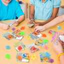 Hooqict 28 PCS Valentines Day Gifts Cards for Kids with Ocean Animal Squishy Toys Kawaii Squishies Party Favor Sensory Fidget Toys for Boys Girls School Classroom Exchange Prizes Valentines Gifts