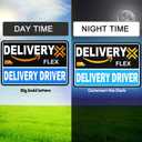 Flex Delivery Driver Car Magnet, 3PCS Frequent Stops Removable Set, Delivery Vehicle Magnet Car Door and Bumper Sign, High Reflective Waterproof Weather-Resistant