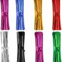 3200 Pcs Twist Ties, Plastic 4" Metallic Twist Ties for Bags, Wire Ties Reusable Twist Bread Ties for Household and Office Use (8 colors)