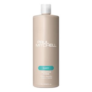 Paul Mitchell Shampoo Three, Clarifying Shampoo, Cleanses Impurities + Removes Chlorine, For All Hair Types, Great For Swimmers (33.8 Fl Oz (Pack of 1))