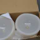 5" x 14" Large Waterproof Outdoor Flameless Candles Battery Operated LED Pillar Candles for Indoor Outdoor Lanterns, Off White, Long Lasting, Set of 2