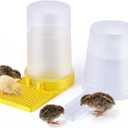 Feekoon 2Pack 400ml Quail Water Feeder, Anti Drowning Design, Ideal for Button Quail, Quails, Baby Chicks, Ducks, and Baby Birds, Safe and Durable Waterer, Easy to Install and Clean