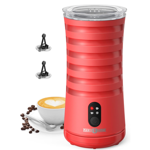 Milk Frother, Paris Rhône 4-in-1 Milk Frother and Steamer, Non-Slip Stylish Design, Hot & Cold Milk Steamer with Temperature Control, Auto Shut-Off Frother for Coffee, Latte, Cappuccino, Macchiato