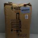 Coolife Luggage Expandable(only 28") Suitcase PC+ABS Spinner Built-In TSA lock 20in 24in 28in Carry on (Caribbean Blue., L(28in).)