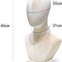 Neutral Foam Mannequin, Head Model Wig and Hair Accessory Display Stand, Necklace and Hat Mannequin (White)
