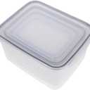 ABOOFAN 4-Piece Multi-Functional Storage Container Set Airtight and Breathable Drainage Sturdy Plastic for Refrigerator Organization and Outdoor Picnics