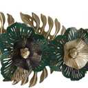 Leaf Wall Decor,Metal Flower Wall Decor,Gold 3D Wall Art Decor for Living Room,Leaves Wall Home Decor Wall Sculptures Hanging Decoration