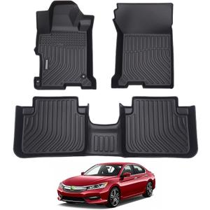 Accord Floor Mats - Car Mats for Honda Accord Sedan 2013-2017 (Not Fit Coupe Model), All Weather Flor Mat for Accord Accessories, Heavy Duty Rubber Mats, Car Accessories