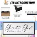 Give It to God and Go to Sleep Wall Art: 40 x 15 Inch Framed Christian-Inspired Quote Sign, Large Farmhouse Bedroom Wall Decor for Above Bed, Rustic Wood Wall Hanging, Black Frame