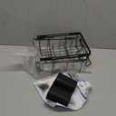 iSPECLE Small Sink Dish Drying Rack, Capacity Expandable Narrow Dish Drainer for RV Kitchen Counter with Utensil Holder, Fit for 12"~18.3" Sink, Black