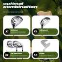 1GoTo-G 7 Pieces Kids Golf Clubs Set - Youth Golf Clubs Junior Set for Boys Girls Includes Stand Bag, 1# Driver, 5# Hybrid, 7#, PW# Irons and Putter, Gray – Ages 12-14 – Right Hand, Right, Gray – Ages 12-14