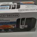 BLACK+DECKER 2-Slice Toaster, Extra Wide Slots for Bagels & Thick Bread, 6 Browning Settings, Removable Crumb Tray, Cancel Button, 850W, Black