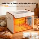 Folding Bread Proofing Box - Foldable Dough Proofer Boxs, with 6-speed 50-131 Temp Control & 9-speed 48H Timer, Fermentation box for Sourdough, Pizza, Yogurt, Kombucha