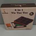 Wooden Tic Tac Toe Game & Shut The Box Game Set, Ideal Gift for Family Game Nights, Kids Activities, and Coffee Table Decor (8.6 Inch)