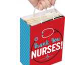 Yisong 32 Pcs Thank You Nurses Bags CNA Week Gift Bag Bulk Best Nurse Ever Paper Goody Treat Nursing Assistant Appreciation Gift for Medical Healthcare Worker Thanks Party Supply, 8.7 x 6.3 x 3.2 in