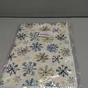 Christmas Snowflake Kitchen Towels, Vintage Christmas Blue and Beige Snowflake Dish Tea Towels, Xmas Winter Holiday Decorative Hand Towel for Bathroom, 16x24 Inch Set of 2