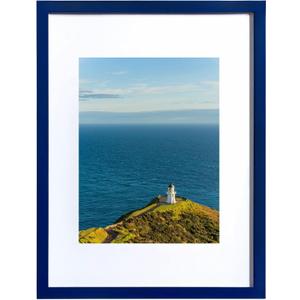 eletecpro 12x16 Picture Frame, Colorful Frame for Modern Style, Made of Engineered Wood and Clear Acrylic Ready for Wall Poster Display, Blue Frame, 1 Pack
