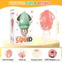 Magic Dancing Octopus Toy, Squid Crawling Toy with LED Light & Music, USB Rechargeable Interactive Baby Toys, Tummy Time Toys for Toddler Boys Girls Birthday (Pink)