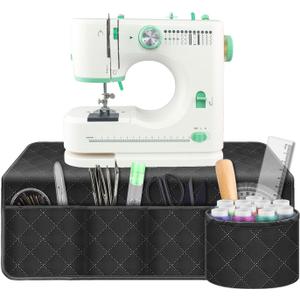 Grekos Sewing Machine Pad for Table, Non-Slip Dust Cover Complete with Pockets Fabric & Parts Organizer, Dust cover for Sewing Accessories, Kits and Supplies