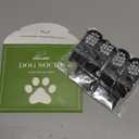 EXPAWLORER Anti Slip Dog Socks to Prevent Licking Paws, Dog Shoes for Hot Pavement, Dog Booties for Small Medium Large Senior Dogs, Traction Control Boots & Paw Protectors for Hardwood Floors (Dark Grey)