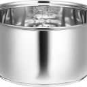 304 Stainless Steel Rice Cooker Inner Pot, Inner Bowl, Non-stick Replacement Pot, Durable & Universal Fit for Multi-cookers, Even Heating for Delicious Rice(4 L) (4.2 Quarts)
