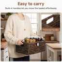 Storageworks Storage Baskets for Shelves, Wicker Shelf Baskets for Organizing, Large Basket with Handles, Storage Basket for Toy, Pantry Organizers, Water Hyacinth