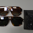 livho Trendy Polarized Square Aviator Sunglasses Women Men Square Eyewear Frame, Retro Sun Glasses for Women Men 2025 Shades