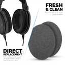 Replacement Earpads for Sennheiser HD600, HD650, HD660S, HD525, HD535, HD545, & Massdrop HD58X, HD6XX Headphones - Soft Velour Cushions for Extra Comfort, by Brainwavz (Black)