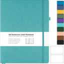 Blank Notebook, Hardcover Sketch Book, 8.5" x 11" Large Blank Journal, No Bleed Thick Paper Sketchbook for Drawing Art, Unlined Notebook Journal for Women Men, A4 Leather Sketchbook, Lay Flat, Teal