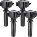 Set of 4 Ignition Coil Pack UF670 Compatible with 2.0L L4 Ford Focus Escape Explorer Fusion Edge Lincoln MKC MKZ 2.3L 2.5L Turbo 2012 2013 2014 2015 2016 2017 2018 2019