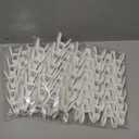 Hsei 5/10/40 Pack Baby Hangers with 10/20/80 Clips, Plastic Kids Pants Hangers for Nursery Closet Top and Bottom Clothes Hanger Set for Newborn Infant Toddler(120 Packs Total,White,10.6 Inch)