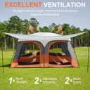 Vidalido Tents 6-8 Person Camping Tent with Extended Vestibule2 Room Weather Resistant Family TentsEasy Install Waterproof Outdoor Tent for Backpacking and Camping Hiking, 141.73 inches x 94.49 inches x 74.8"