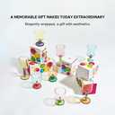 MU16 Jelly Collection short wine glass Crystal Wine Glasses, 11.2 oz  Lead-Free Drinking Glasses for Easter, Parties, Weddings, and Anniversaries Azure Raspberry