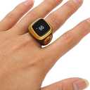 Finger Smart Tally Counter Ring, 20mm Muslim Digital Azan Alarm Clock(Black), Resettable Smart Counter Digital Counter & Vibration Reminder with Mini LCD Screen ﻿
