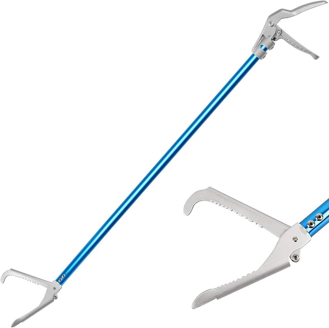 60" Professional All-Aluminum Alloy Snake Tong Reptile Grabber Rattle Snake Catcher Wide Jaw Handling Tool with Lock