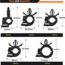 GOOACC 130Pcs Car Wire Loom Routing Clips Assortment - 9 Different Sizes Universal Wiring Harness Routing Clip Replacement Parts for Honda GM Mazda