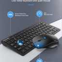 TECKNET Wireless Keyboard and Mouse Combo, Mini Cordless Computer Keyboard and Mouse Set 2.4GHz, Silent Adjustable 1600 DPI, Quiet Click, Lag-Free for Computer, Laptop, PC, Windows, Mac, Chrome OS