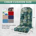 LYLNBYWK Adirondack Chair Cushions Set of 2, High Back Patio Chair Cushions 48 x 19.7 x 4.7 Inch, Indoor/Outdoor Thickened Rocking Chair Cushion, Fade-Resistant & Waterproof (Monstera Green)