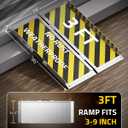 3 FT Portable Wheelchair Ramp, 600LBS Capacity Foldable Aluminum Handicap Ramps with Handle, Ramps for Wheel Chairs for Home Steps, Doorway, Threshold, Front Porch, Entry (Yellow-Black, 3FT)
